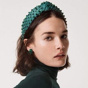 New without tags Lele Sadoughi Velvet Beaded Headband